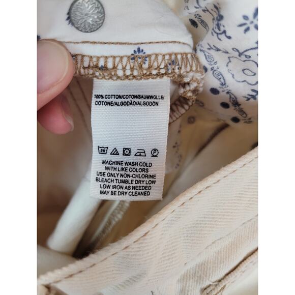 We The Free Straight Leg Jeans with Cream and Pink Accents - Picture 10 of 10